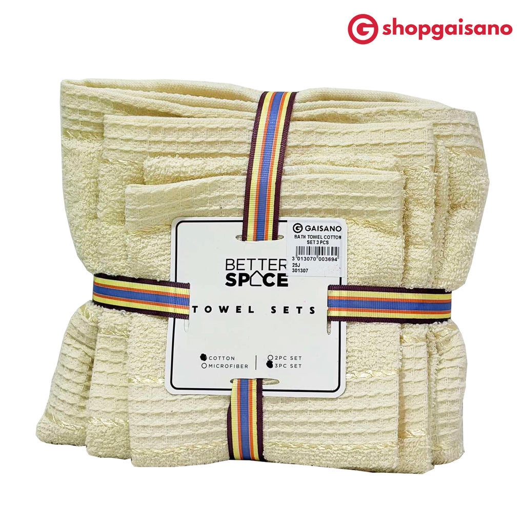 BETTER SPACE Bath Towel Cotton Set 3pcs