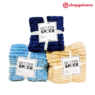 BETTER SPACE Corduroy Throw Blanket Soft Plush Blanket