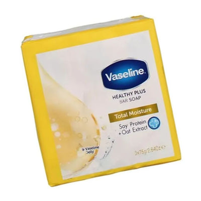 Vaseline Healthy Plus Bar Soap Total Moisture 3 Bars x 75g