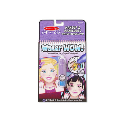 Melissa & Doug On the Go Water Wow! Makeup & Manicures Reusable Water-Reveal Activity Pad