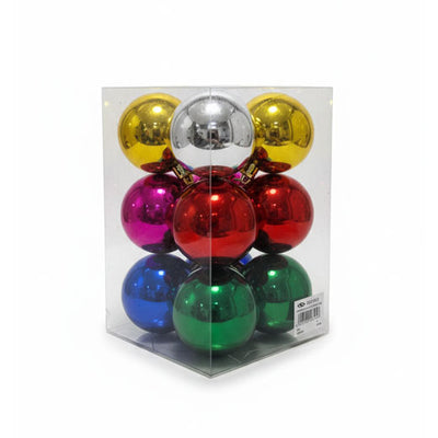 Christmas Balls Shiny Multi 5cm 12s