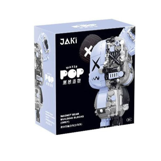 Jaki Magnet Bear Building Blocks Grey