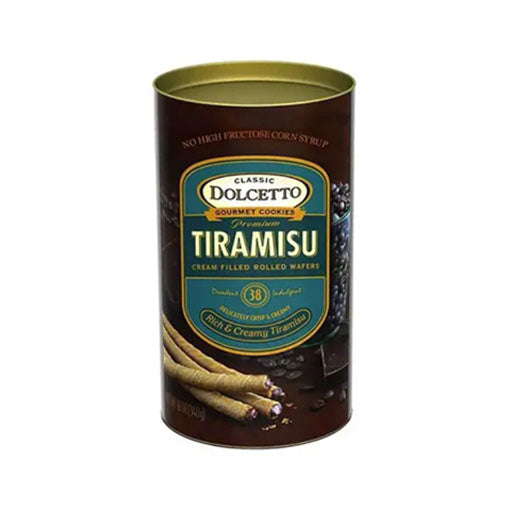 Dolcetto Tiramisu Cream Filled Rolled Wafers 340g