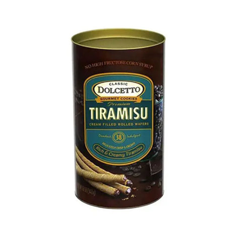 Dolcetto Tiramisu Cream Filled Rolled Wafers 340g