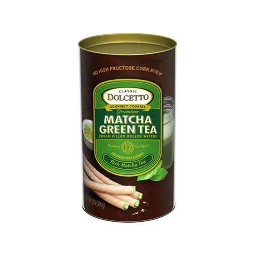 Dolcetto Matcha Green Tea Cream Filled Rolled Wafers 340g