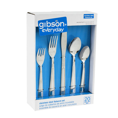 Gibson Everyday Stainless Steel Flatware Set 20Pcs