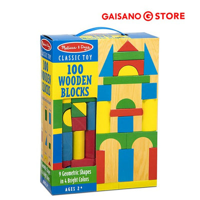Melissa & Doug Classic Toy - 100 Wooden Blocks