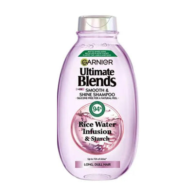 Garnier Ultimate Blends Smooth and Shine Shampoo Rice Water Infusion and Starch 300ml