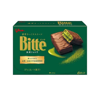 Glico Bitte Matcha Chocolate 6 Pieces 96g