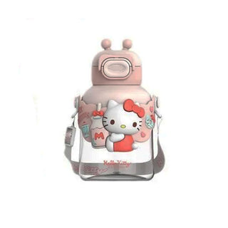 Sanrio Round Water Cup with Straw Plastic Bottle  700ml