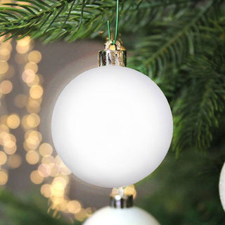 Christmas Ball Matte White White 20cm