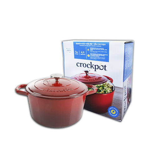 Crock Pot 5-Quart Dutch Oven with Lid - Red