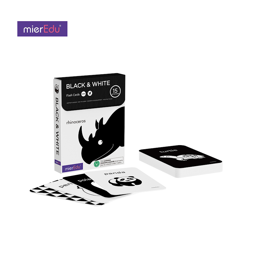 Mieredu Cognitive Flash Cards - Black & White
