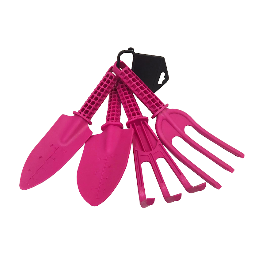4 Pcs Pink Gardening Tool Set