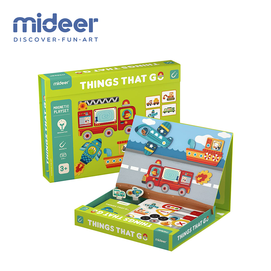 Mideer Magnetic Playset- Things That Go