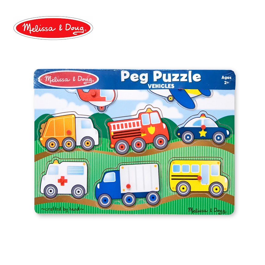 Melissa & Doug Peg Puzzle - Vehicles