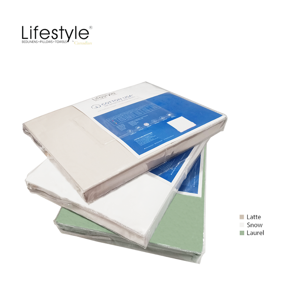 Lifestyle Cotton USA- 300 Thread Count Plain- 3PC Set- Queen