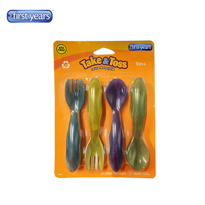 The First Years Take & Toss Toddler Flatware 16s