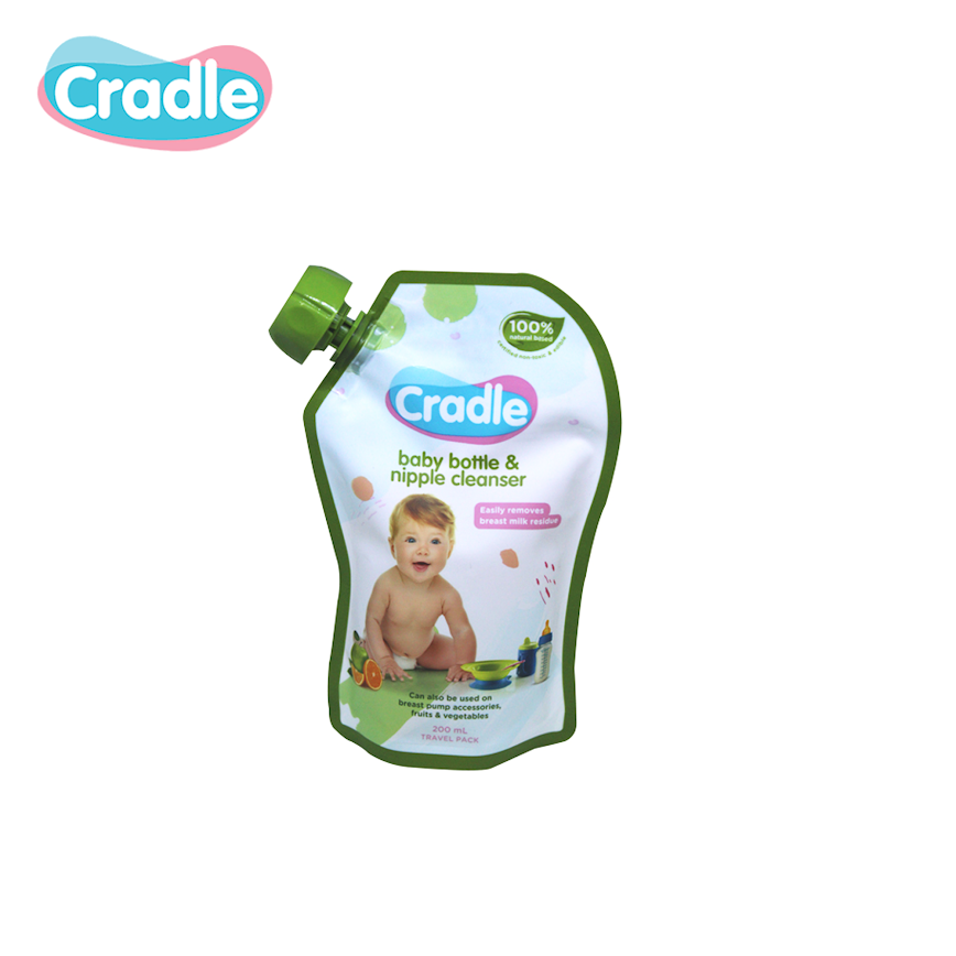 Cradle Baby Bottle & Nipple Cleanser 200ml Travel Pack