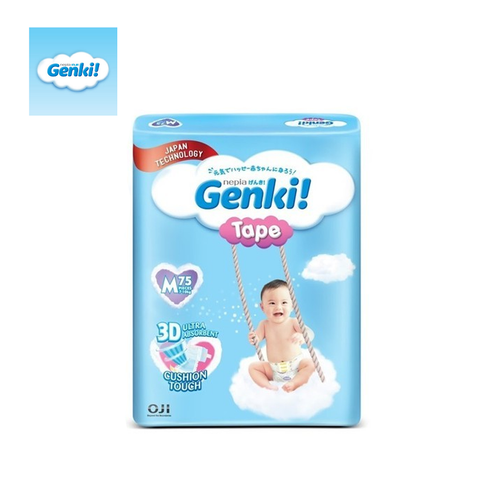 Genki 75 Pcs Tape Diaper - Medium