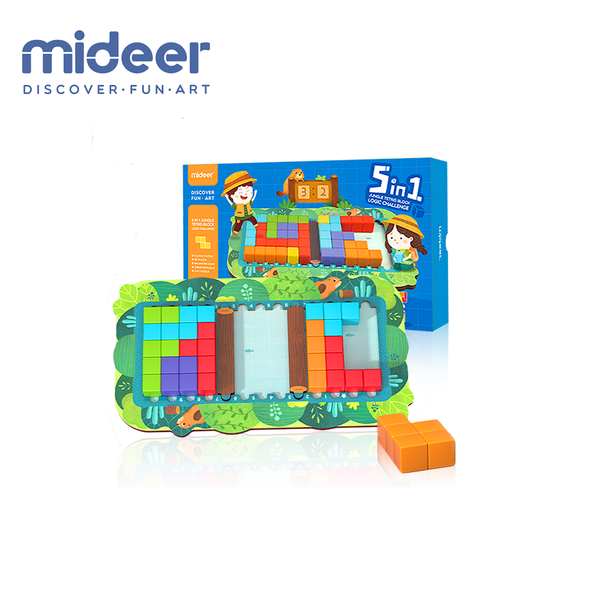 Mideer 5-in-1 Jungle Tetris Block Logic Challenge
