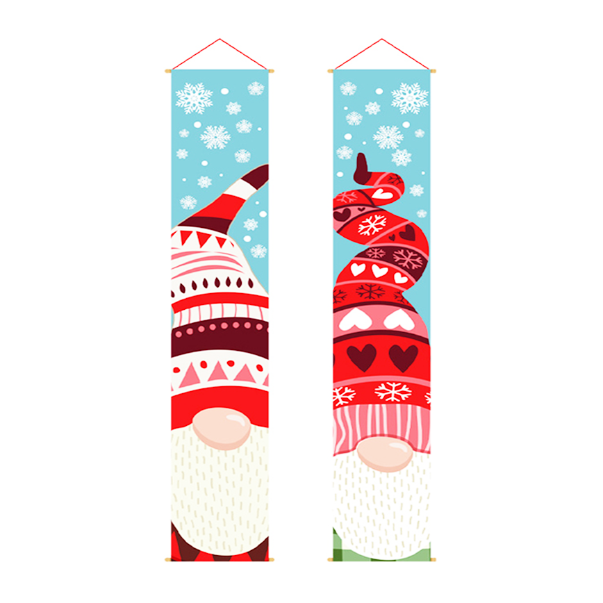 Christmas Decorative Hanging Banner- Gnome