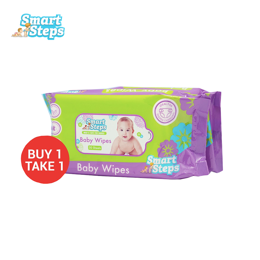 Smart Steps Baby Wipes 50's - Buy 1, Get 1