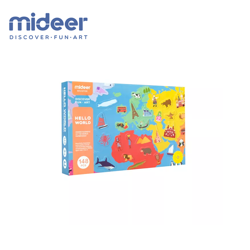 Mideer Hello World Magnetic Puzzle Map