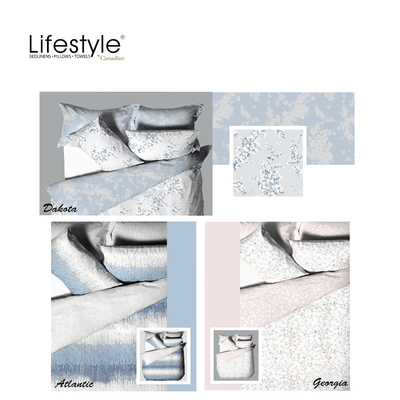 Lifestyle Cotton USA- 300 Thread Count Printed- 4PC Set - Full