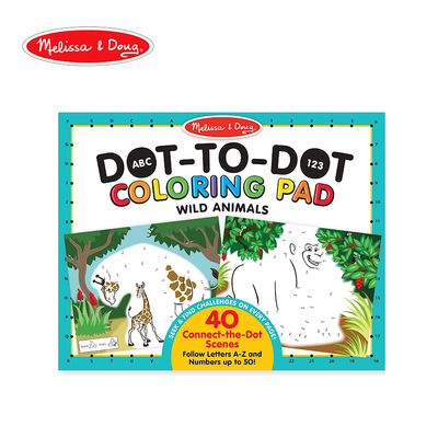 Melissa & Doug Dot-to-Dot Coloring Pad - Wild Animals