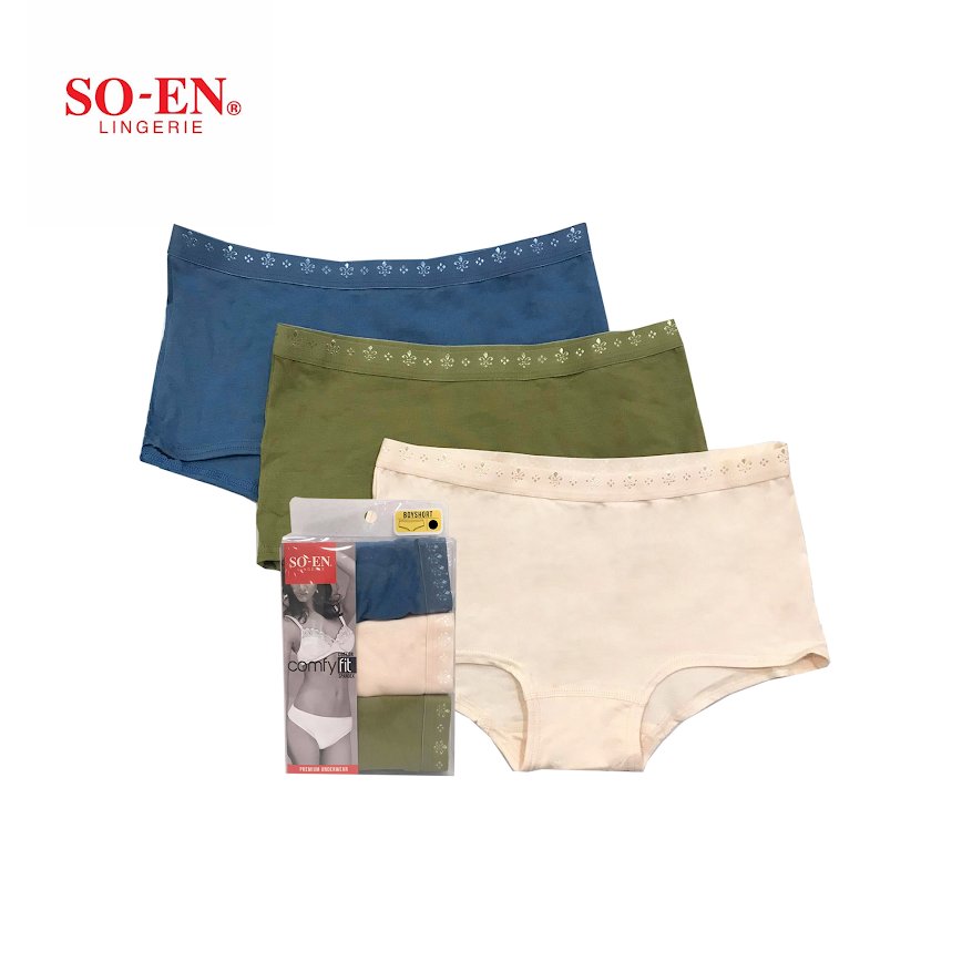 Soen 3 in 1 Pack Boyshort Panty- Large – Shop Gaisano