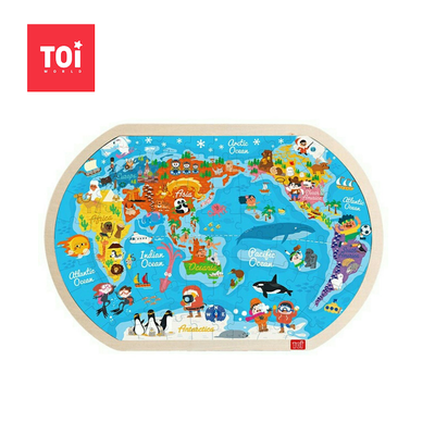 Toi Wooden Puzzle - World Map