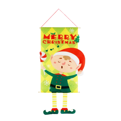 Christmas Decorative Hanging Banner- Elf