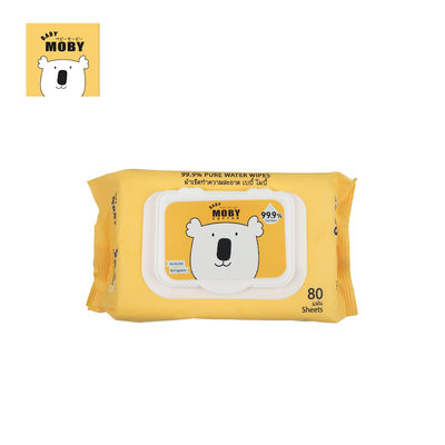 Baby Moby Pure Water Wipes 80 Sheets