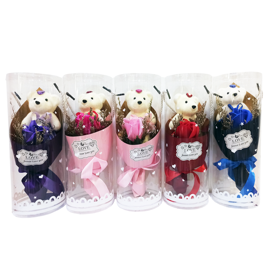 Rose Bouquet with Bear