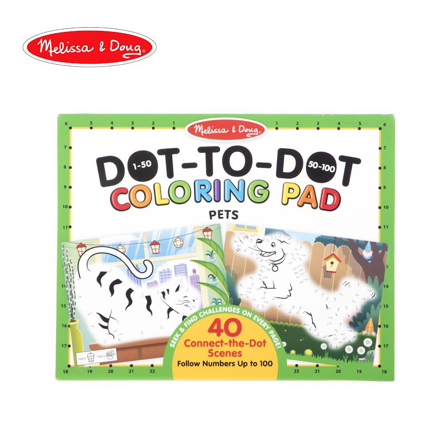 Melissa & Doug Dot-to-Dot Coloring Pad - Pets