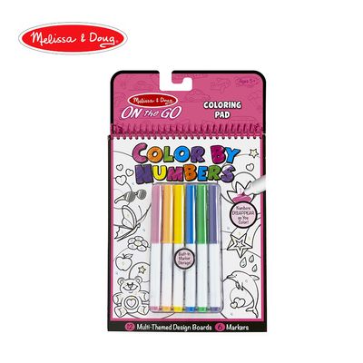 Melissa & Doug On-the-Go Color by Numbers - Unicorns, Ballet, Kittens & More