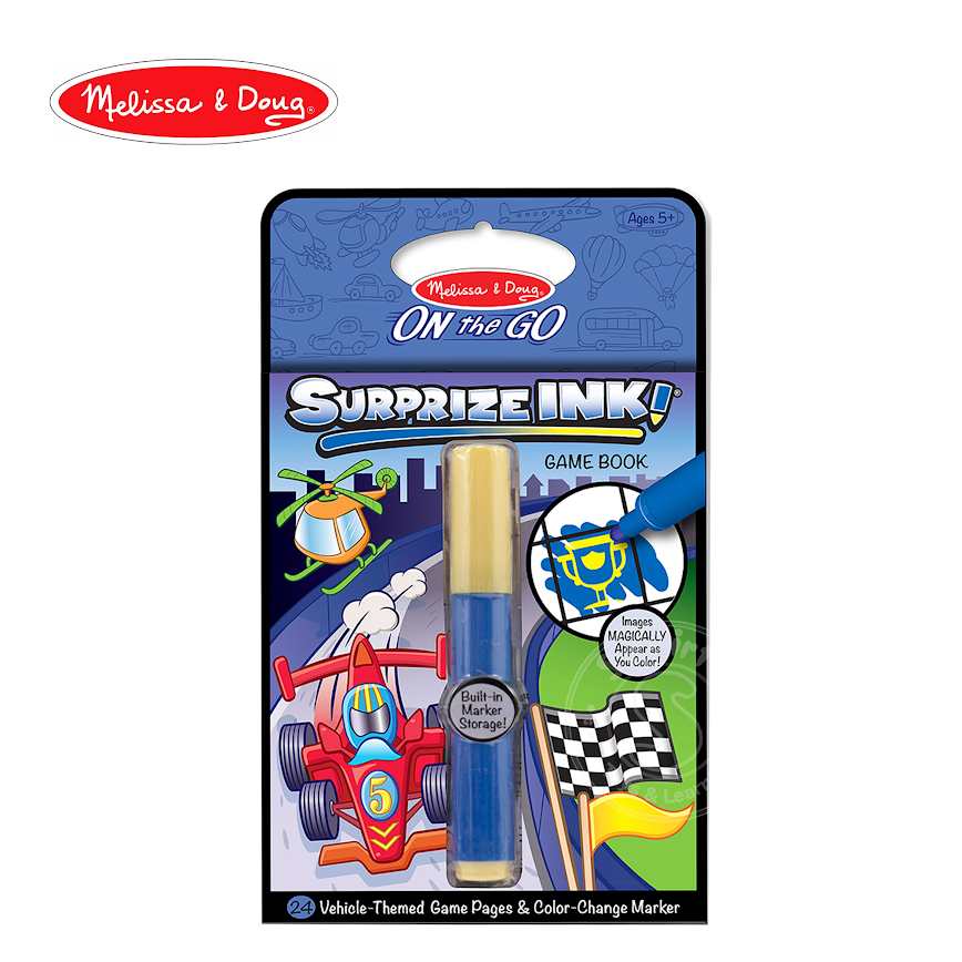 Melissa & Doug On-the-Go Surprize Ink Game Book- Vehicles