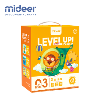 Mideer Level Up! Puzzle - Level 3-  Chasing the Sky & Go Fishing & Tour Bus