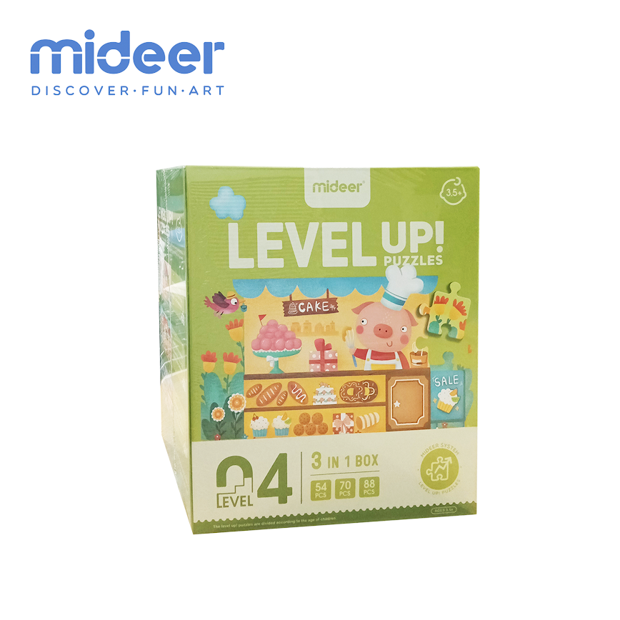 Mideer Level Up! Puzzle- Level 4- Dessert House & Duplex Building & Grand Villa