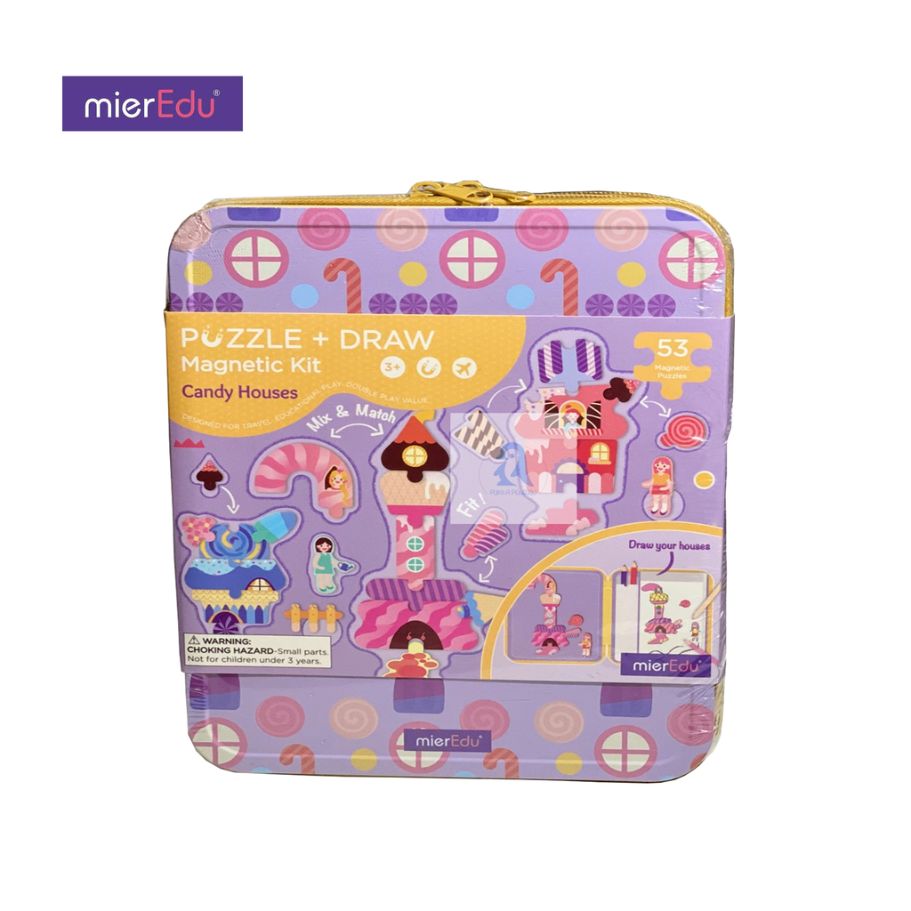 MierEdu Puzzle + Draw Magnetic Kit - Candy Houses