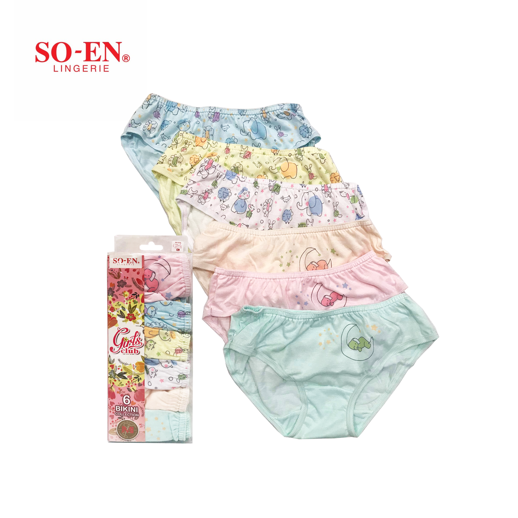 Soen Girls's 6 in 1 Panty - Extra Large