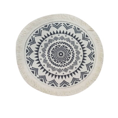 Nordic Woven Fringed Round Placemat