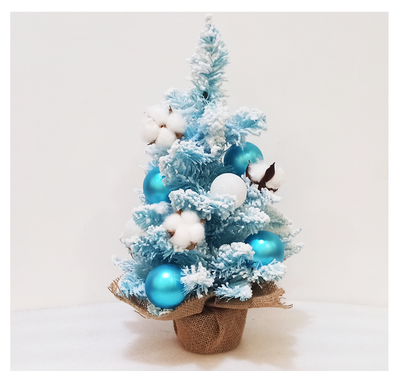 45cm Decorated Table Top Tree - Blue