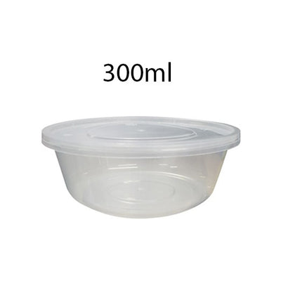 Plastic Clear Container Round 300ml 50's