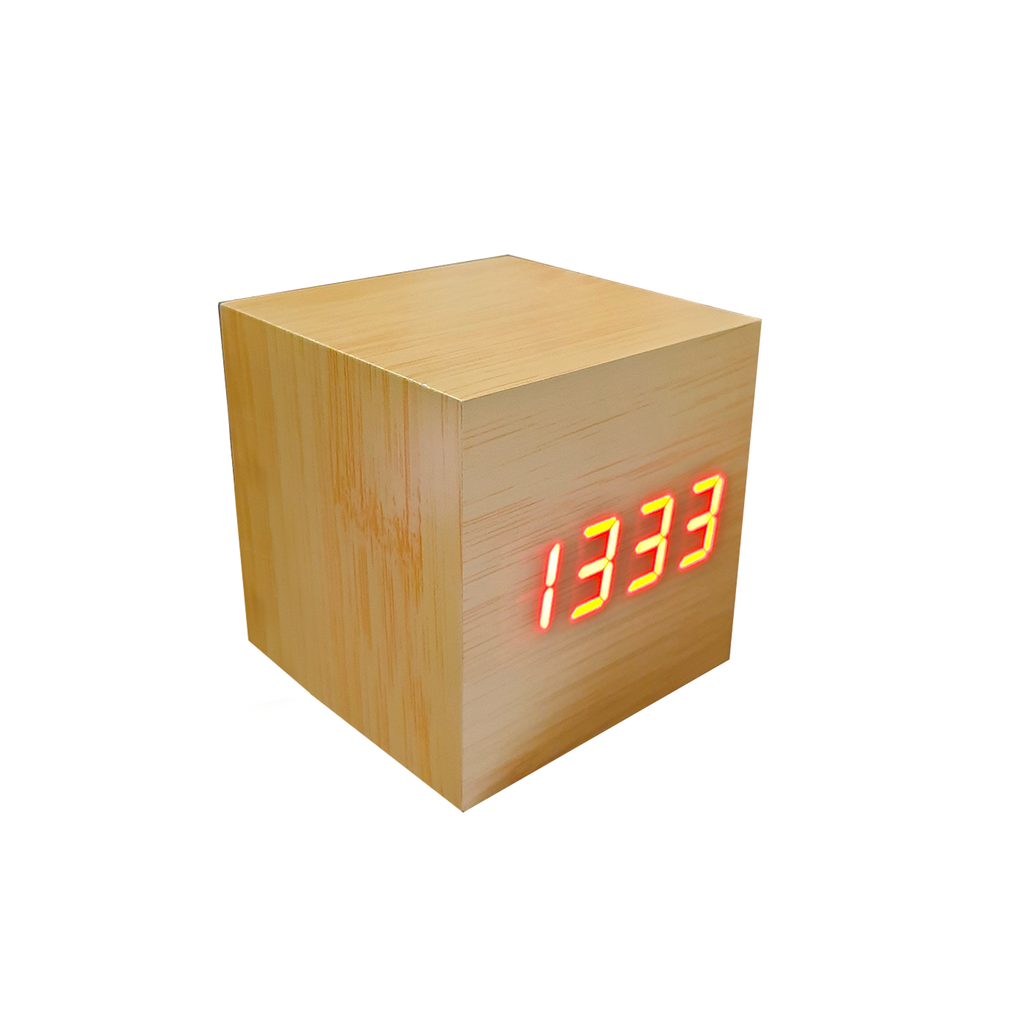 Desk Wooden Multifunctional Digital LED Clock