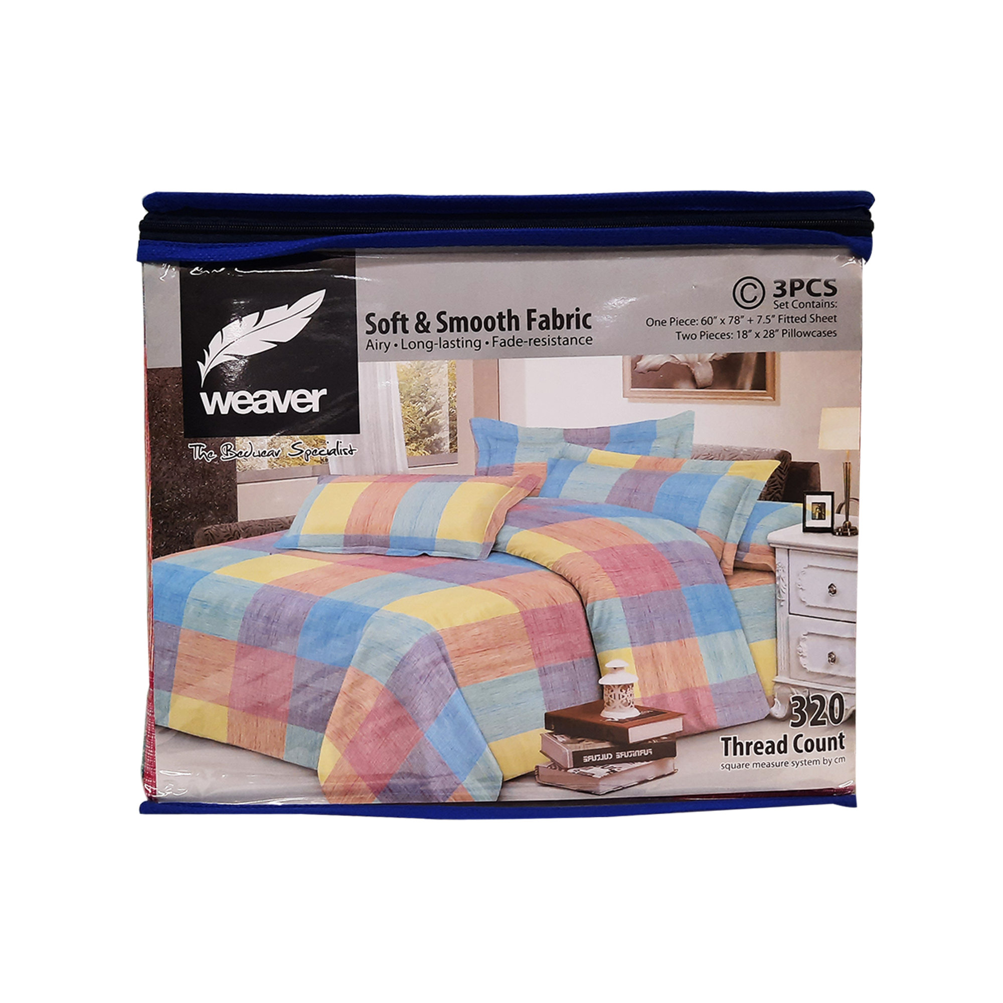 Weaver Soft & Smooth Fabric 3pc Bed Sheets Set - Queen