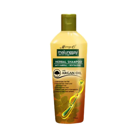 Moringa-02 Malunggay Herbal Shampoo with Argan Oil 200mL