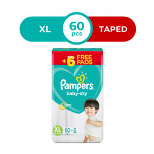 Pampers Baby Dry Diaper Extra Large (60+6)s
