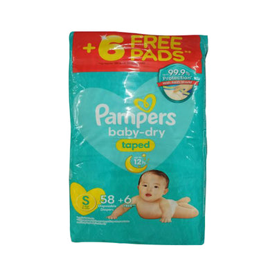 Pampers Baby Dry Diaper Small 58s